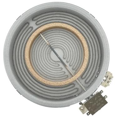 Imagem de Fogão Range Cooktop 20.3 cm/12.7 cm Dual Radiant Surface Element Burner 2200/750W 22.9 cm, compatível com Jenn-Air Maytag KitchenAid, substitui W10221529, WPW10221529, W10162365, WPW10162365