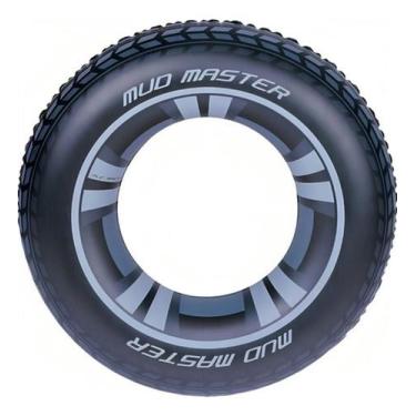 Imagem de Boia Inflável Redonda Preta 90cm 1813 - Mor