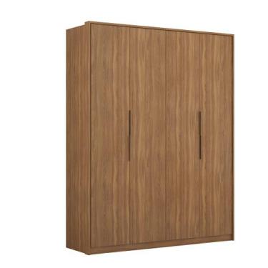 Imagem de Roupeiro de Casal Luna 4 Portas Amêndola - Bela Móveis - Demartêz