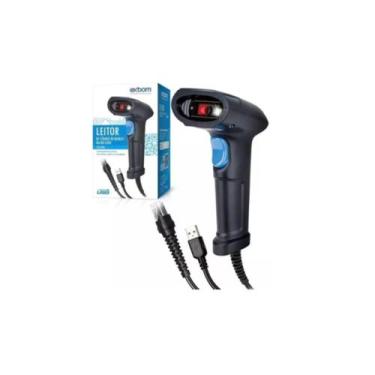 Imagem de Leitor Código De Barras Imagem Laser 2D Qr Code Com Fio Usb - Exbom