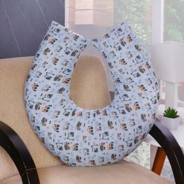 Imagem de Almofada para Amamentação de Bebê Menino com Capa Removível - AVM Enxo
