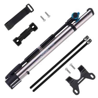Imagem de GIYO Frame Floor Pump with Foot Peg & Pressure Gauge - (Max 140 psi) Fast Tire Inflation for Road & Mountain Bikes - Fits Presta & Schrader Valves - Taiwan Made (GM741)