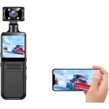 Imagem de Tangxi Câmera de Ação WiFi 4K, Câmeras de 40MP de Vlogging Com Tela de 1,3 ", Lente Rotativa de 180°, 135° Ultra Wide, Controle de Aplicativos, Câmeras de Vídeo Portátil Com Pinça