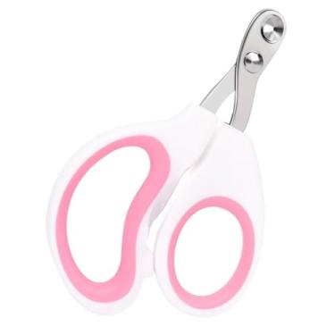 Imagem de Cortador De Unhas Alicate Com Furo Para Gato Corte Preciso Evita Sangramento Aço Inoxidável Tesoura Sem Deslizamento Pássaros(Rosa)
