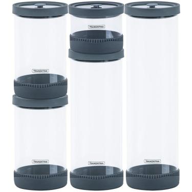 Imagem de Jogo De Potes Herméticos Tramontina Vidro Purezza 5 Pç