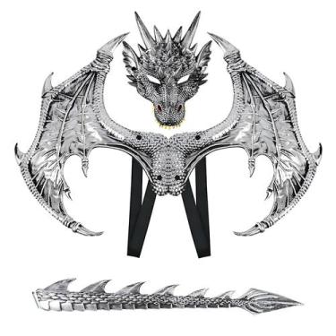 Imagem de Fantasia CRTEPST Dragon para crianças, meninos e meninas, com máscara 