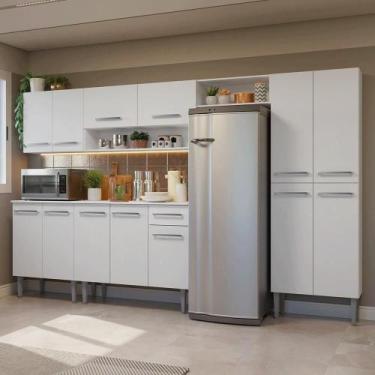 Imagem de Armário De Cozinha Completa 293cm Branco Emilly Madesa 011