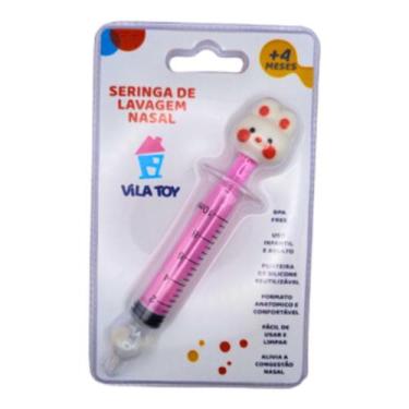 Imagem de Seringa Lavagem Nasal Infantil Bebê Bichos Bico Silicone - Vila Toy, R