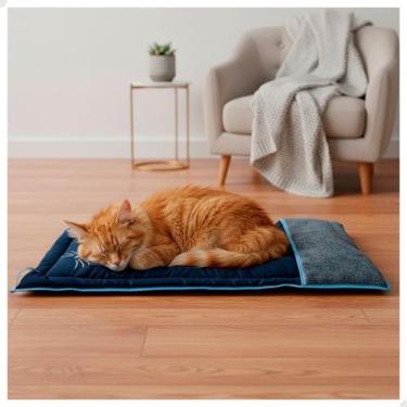 Imagem de Colchonete Tapete Pet para Gatos Bordado com Arranhador - ComfortPet D
