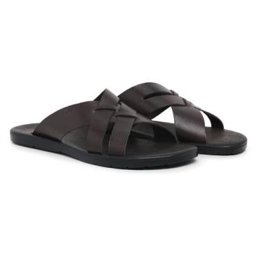 Imagem de Chinelo Masculino Feito a Mão de Couro Nature ou Floter Lecas, Natural