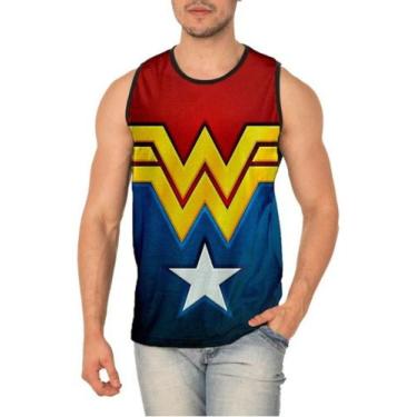 Imagem de Regata Mulher Maravilha Blusa De Praia Wonder Woman - smoke, Preto, PP
