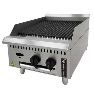 Imagem de Chapa Grill Charbroiler Venâncio A Gás GLP Prime De Mesa 2mm Inox Manual 45cm PCG045G-ME