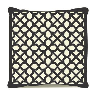 Imagem de Almofada Decorativa Cheia Com Enchimento 43x43cm Estampa Formas Árabe