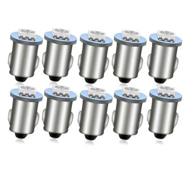 Imagem de Ruiandsion BA7S Lâmpadas de LED 5050 1SMD 30lm verde LED para painel de luz interior do carro, painel de instrumentos, Terra negativa (pacote com 10)