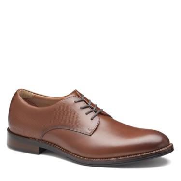 Imagem de Johnston & Murphy Sapato Oxford masculino Xc4 Copley bico liso, Cognac Wp em relevo integral, 40