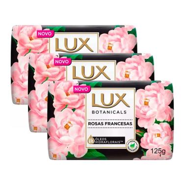 Imagem de Sabonete em Barra Lux Botanicals Rosas Francesas 125g  Kit com Três unidades