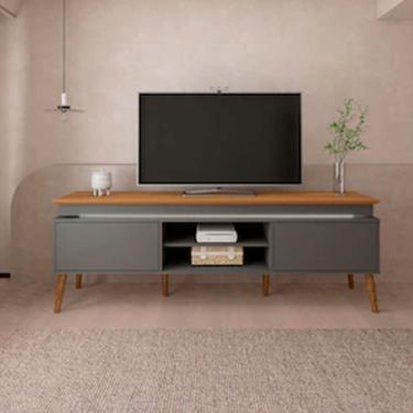 Imagem de Rack Lumina Para Tv De Até 75 Polegadas Artely Carvalho Com Grafite