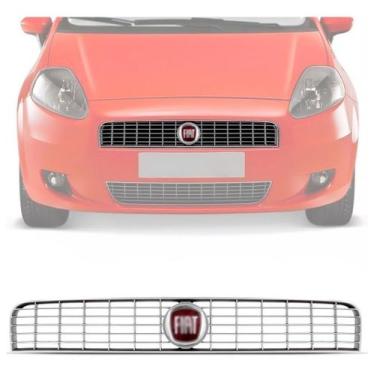 Imagem de Grade Radiador Punto 2007 2008 2009 2010 2011 + Emblema - Retrovex