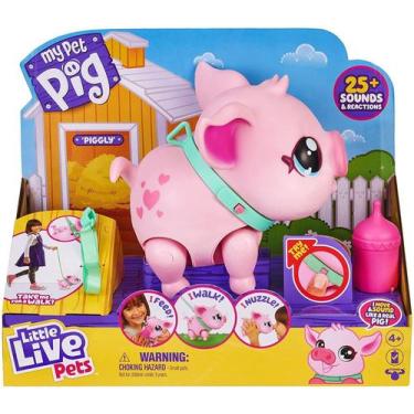 Imagem de Little Live Pets My Pet Pig Porquinho Piggly c/ som Fun, Rosa, Pets