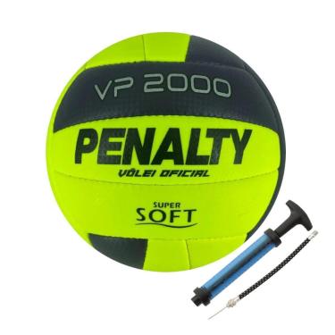 Imagem de Kit 01 Bola Vôlei Penalty Vp 2000X Costurada A Mão + 01 Bomba De Ar Penalty Sac Dupla Ação-Masculino
