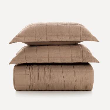 Imagem de Colcha Casal de Microfibra Valena Taupe Karsten, U