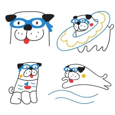 Imagem de Adesivo de Animais Kawaii para Quarto e Caderneta Infantil Decorativo de Estilo Fofo para Crianças 30x30cm