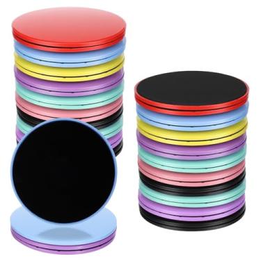 Imagem de MAQUITA 20 peças de discos planadores de exercícios presentes para aulas de treinamento em grupo, controle deslizante, exercícios de dupla face, almofadas AB para academia, tapete, piso de madeira