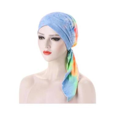 Imagem de Boné de Quimioterapia Feminino com Estampa Floral - Hijab de Algodão E