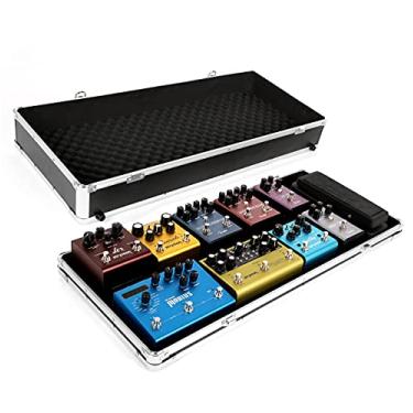 Imagem de GHOSTFIRE Ghost Fire Guitar Multi Effect Pedal Case 27,5X11,6X4,2 Pol., Com Prendedor De Fita De Montagem De Pedal, Alumínio De Travamento Resistente, Série T T-Ec14
