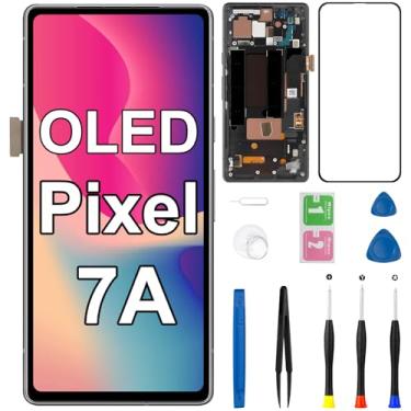Imagem de Substituição de tela OLED para Google Pixel 7A com moldura sensível ao toque, digitalizador, conjunto completo, kit de ferramentas de reparo para o modelo G0DZQ GWKK3 GHL1X G82U8 (suporte a impressão