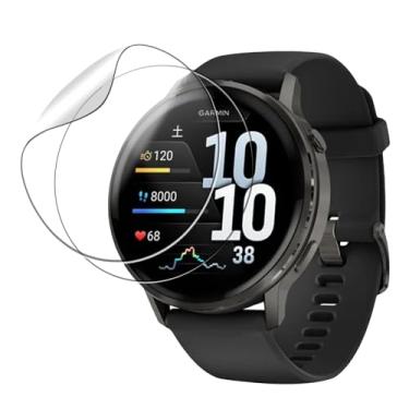 Imagem de Pacote com 2 protetores de tela para Garmin Venu 4 41 mm – Película de hidrogel 6H, antiarranhões, anti-impressões digitais, sem bolhas, à prova de estilhaçamento, à prova de poeira, sensível ao toque
