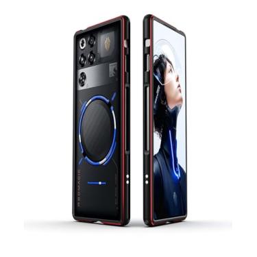 Imagem de Oshmirian Capa para RedMagic 11 Pro/11 Pro+ – Capa de telefone para jogos com armação de metal, amortecedor de dissipação de calor à prova de choque, capa protetora de liga de alumínio resistente a