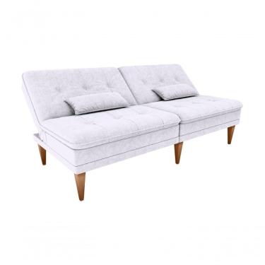 Imagem de Sofá Cama Na Caixa 3 Lugares 190cm E Almofadas Taylor Matrix Bege Bege