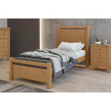 Imagem de Cama Solteiro Reali Rovere/amêndoa - Lopas