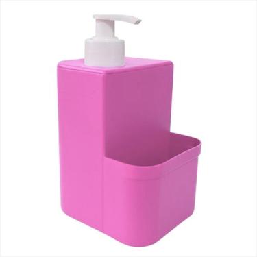 Imagem de Dispenser Multiuso Dosador Sabão Detergente Líquido Com Porta Esponja 