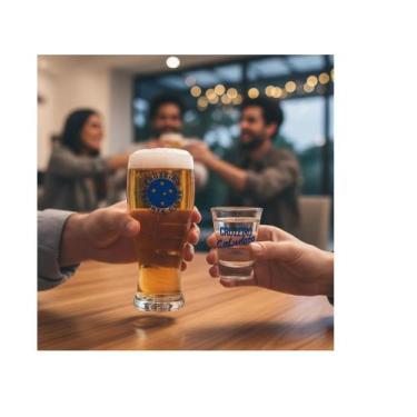 Imagem de Copo munich e 1 copo dose cruzeiro - brasfoot