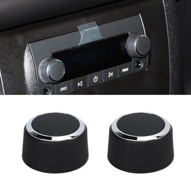 Imagem de Tioollev 2 peças de botão de controle de volume do rádio traseiro do carro para Chevy Tahoe Silverado GMC Acadia Yukon Cadillac Buick, botão de controle de volume do rádio traseiro, kit de reparo de