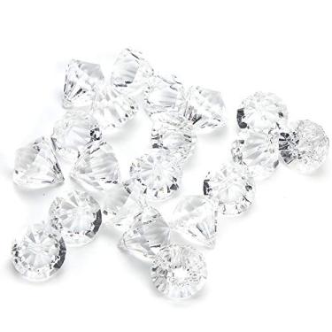 Imagem de Pingente de diamante acrílico cristal transparente faça você mesmo enfeites para decoração de casa cortina decoração de festa de casamento 20 peças material ecológico não tóxico e