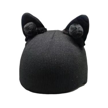 Imagem de Vaveren Capa para capacete de esqui, capa para capacete de snowboard multifuncional, mantém os pés aquecidos e é divertida, com pompons decorativos para, Preto