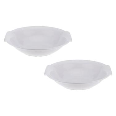 Imagem de Kit Duas Saladeira Redonda de Melamina c/ alça ø 25 x 5,6 cm WECK