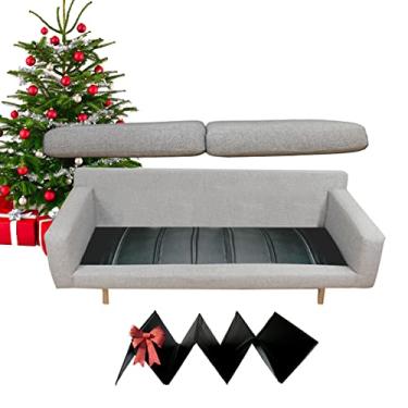 Imagem de LAMINET Sofá Protetor de Almofada Deluxe Extra Grossa | Madeira e Vinil | Sofá Standard | 43 cm C x 167 cm L | Preto