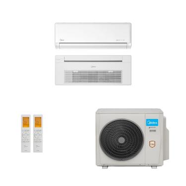 Imagem de Ar-Condicionado Multi Split Inverter Midea 18.000 (1x Evap HW 9.000 + 1x Evap Cassete 1 Via 12.000) Quente/Frio 220V								