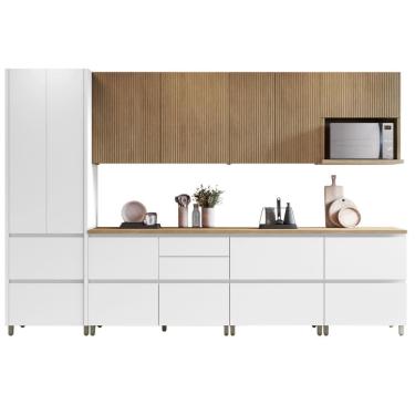 Imagem de Armário De Cozinha Completa 100% Mdf 10 Portas 8 Gavetas Raissa Nesher