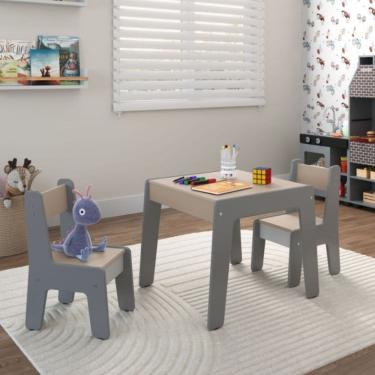 Imagem de Conjunto De Mesa Infantil Com 2 Cadeiras Diana Cinza Connect