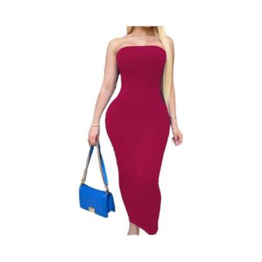 Imagem de Vestido de praia longo feminino sexy sem mangas com peito enrolado no 