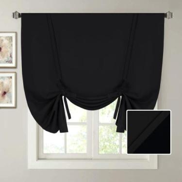 Imagem de Cortinas H.VERSAILTEX 100% Blackout Tie Up 160x160cm Jet Black