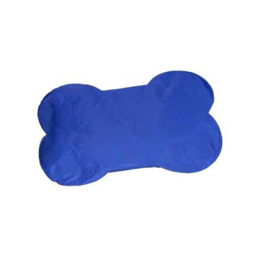 Imagem de Tapete Gelado Refrescante para Pet em Nylon, Resfriamento Automático, Impermeável, Resistente a Unhas, Antibacteriano, Antifúngico, Portátil (Azul, Osso P)