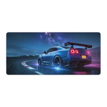 Imagem de HouLaiZhe Modificado JDM Car R35 Starry Sky Gaming Mouse Pads JDM Car Desk Pads Grandes Mousepads para Desktop Keyboard Computer Mat40x90cm