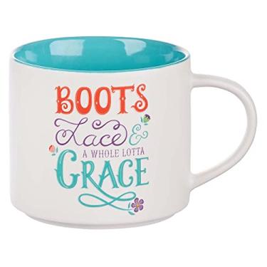 Imagem de Bless Your Soul Caneca de café branca XL Lace Grace, presentes de aniversário engraçados para mulheres, mães, designs inspirados em retrô - Copo de 425 g