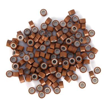 Imagem de Generic Anéis de Extensão de Cabelo Com Forro de Silicone, 1000 Peças, Ferramentas de para Cabelo Humano, 5 Cores, Prático para Uso Em Salão de Beleza (Castanho claro)